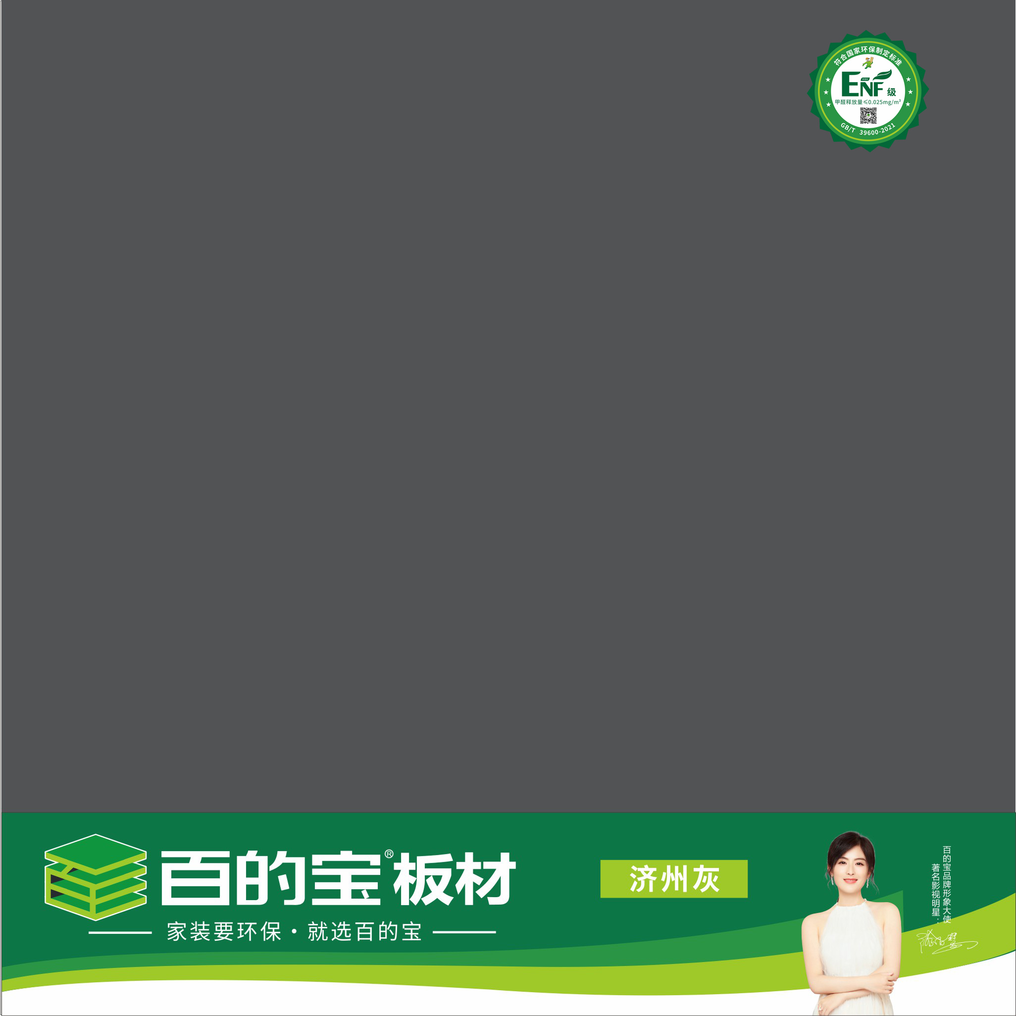 百的寶ENF板材純色系列-PET灰綠